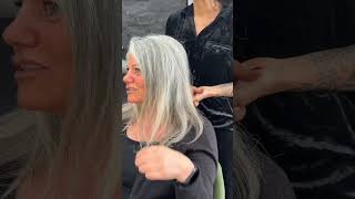 Das war für mich sondern richtig Spaß Freude Adrenalin alles auf einmal,#greyhair #haircut