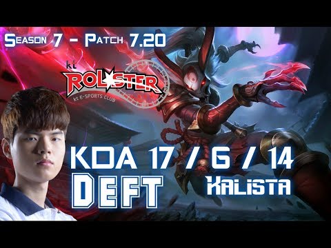 KT Deft KALISTA vs VARUS ADC - Patch 7.20 KR Ranked