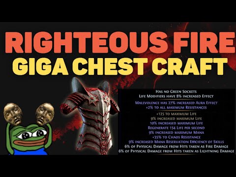 Crafting a GIGA Righteous Fire Chest for RF Jugg - 75 Divines [Path of Exile 3.20 Sanctum]