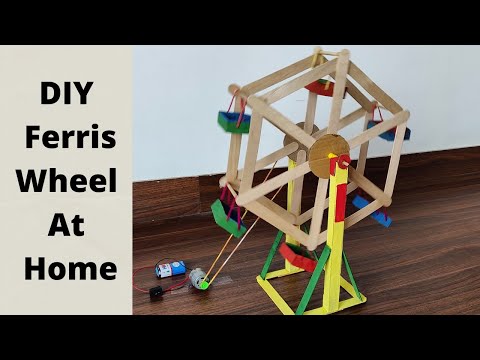 DIY l Homemade Electric Ferris wheel with DC Motor l How to make a Ferris wheel at home