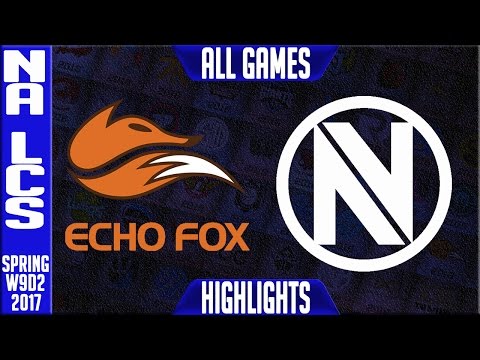 Echo Fox vs Envyus Highlights All Games - NA LCS W9D2 Spring 2017 - FOX vs NV All Games