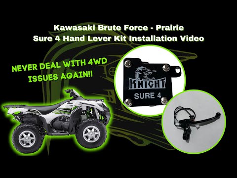 Kawasaki Brute Force Sure 4 Hand Lever Installation - How to fix your 4wd!