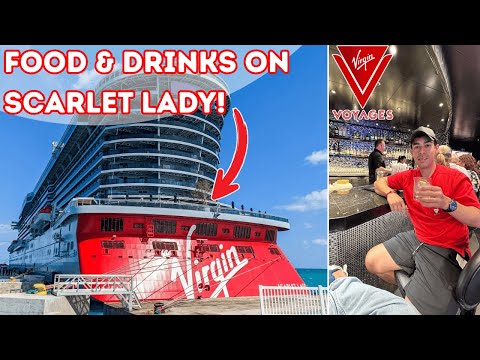 Thumbnail for Let's Explore The FOOD & DRINKS On The Scarlet Lady Of Virgin Voyages!