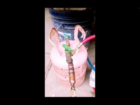 Como recuperar y envasar refrigerante, herramienta casera