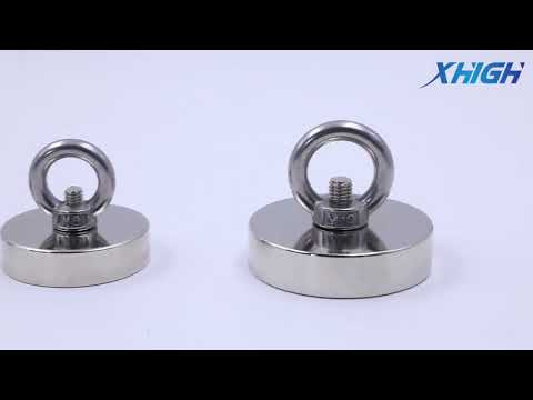 Strong Neodymium Magnet Double side Search magnet hook D48 D74 28mm super power Salvage Fishing magn