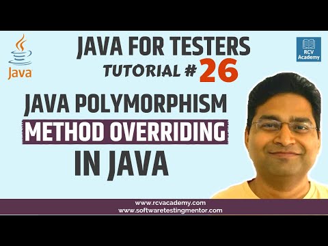 Java for Testers 26 Java Polymorphism | Method Overriding in Java