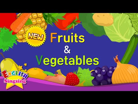 [NEW] Fruits & Vegetables (v2) - Kids vocabulary -Learn English for kids - English educational video