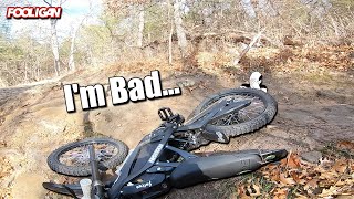 Crashed on a cliffside while exploring (Sur-Ron X)