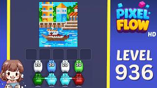 Pixel Flow Level 936 Solution Walkthrough
