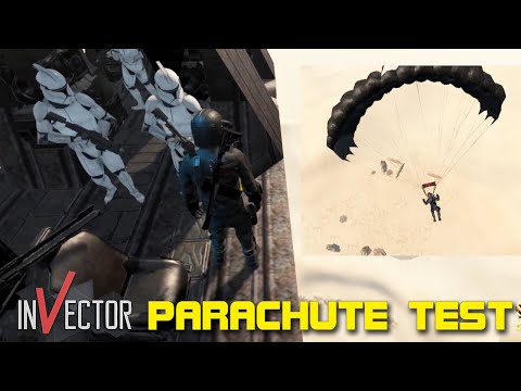 Invector Parachute Test | With LAAT Gunship Star Wars Clones Hunter Bad Batch | Made with Unity3D