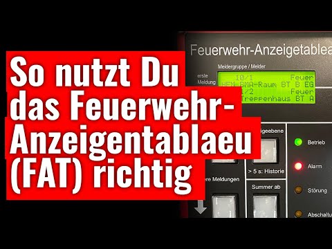 The fire brigade display panel (FAT) at the fire alarm system (BMA)