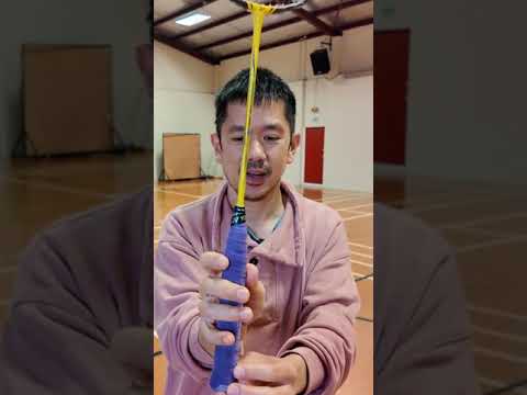 Part of a video titled Panhandle Grip Tips You Must Master! #shorts #badminton