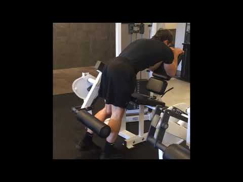 1-Leg Standing Leg Curl on Leg Extension Machine