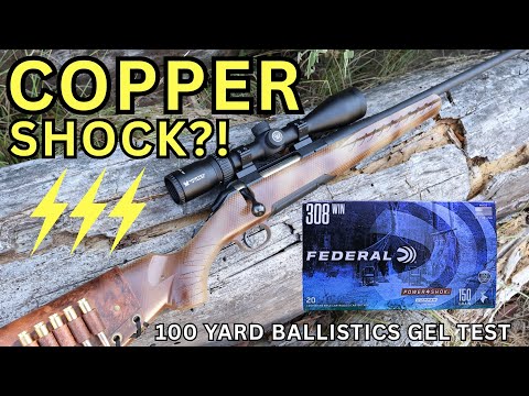 TOO DEEP?! 308 Winchester Federal Powershok Copper Ballistics Gel Ammo Test