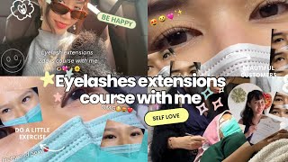 Eyelashes extensions class with Tangkwaเรียนต่อขนตากันค่า สานฝันอยากเปิดร้านสักลายทำเล็บต่อขนตามาก💖🥰