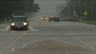 Rain Continues to Fall on Beaumont, Texas