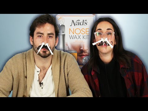 People Try Painless Nose Hair Waxing by BuzzFeedVideo using Nad's Nose Wax for Men and Women