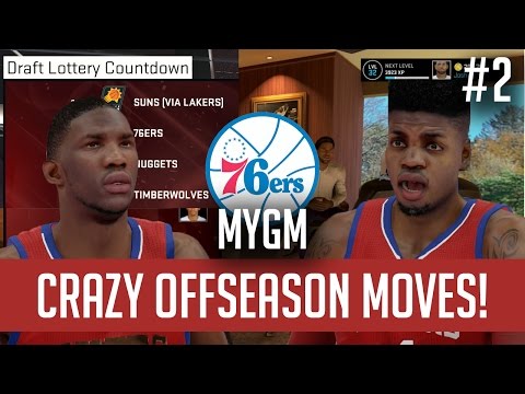 NBA 2k15 Philadelphia 76ers MyGM Ep.2 - CRAZY Offseason Moves! - NBA 2k16 Roster