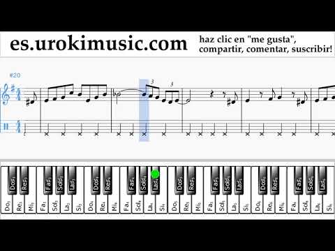 Como Tocar Piano (mano derecha) The Pink Panther - Theme Song Tablatura Parte#2 um-i927