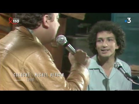 Coluche sing "Si maman si". Eddy Mitchell in the Carpentier show