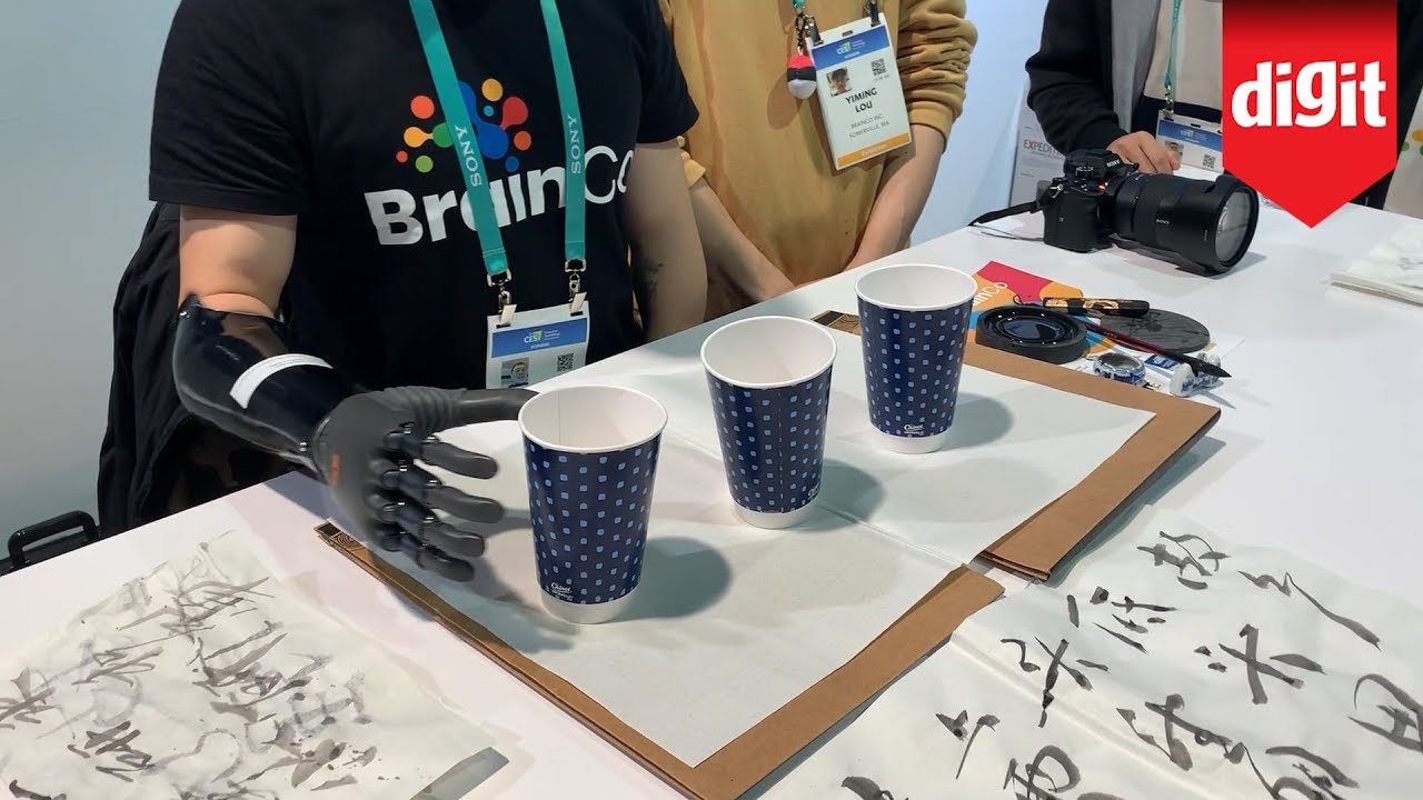 You Can Move The Fingers On This Prosthetic Hand With Your Mind - Made By BrainCo - From CES 2020 - YouTube