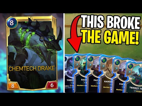 I MADE THE MOST INSANE DECK!! INFINITE CHEMTECH DRAKE - Legends of Runeterra