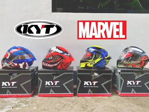 KYT TT-Course Marvel Edition Short Review & Close Up Look | Captain America Carnage Wolverine Venom