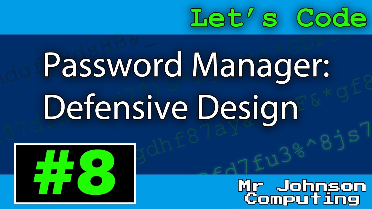 [Let's Code] Password Manager #8