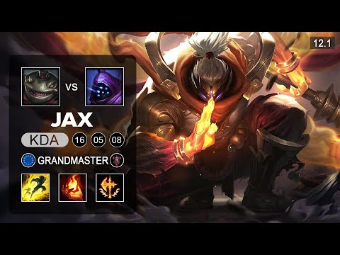 Jax Top vs Tahm Kench - EUW Grandmaster - Season 12 Patch 12.1
