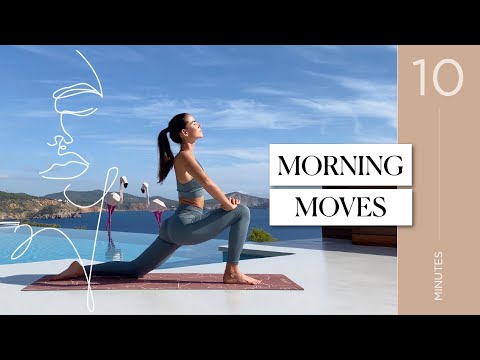 10 MIN MORNING MOVES - FULL BODY STRETCH & setting the right intention for the day | guided by angie