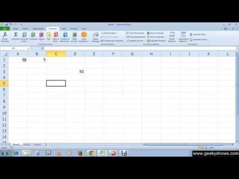 Microsoft Office Excel 2010 Create a Simple Formula using Point and Click Method
