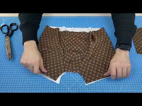 Prototyping men's underwear - printed interlock jersey with art deco pattern