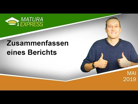 Die Zusammenfassung - Zentralmatura Deutsch Jänner 2020 #2