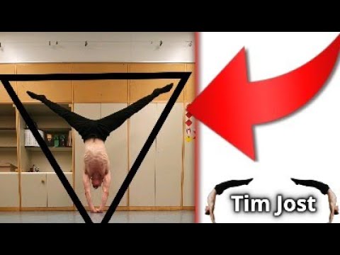 Handstand *Hand auf Hand*, *schulterbreit* und *Spagat*