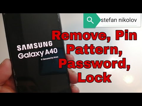 Hard reset Samsung A40 SM-A405F. Unlock pattern/pin/password lock.