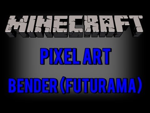Minecraft Pixelart - bender (futurama)
