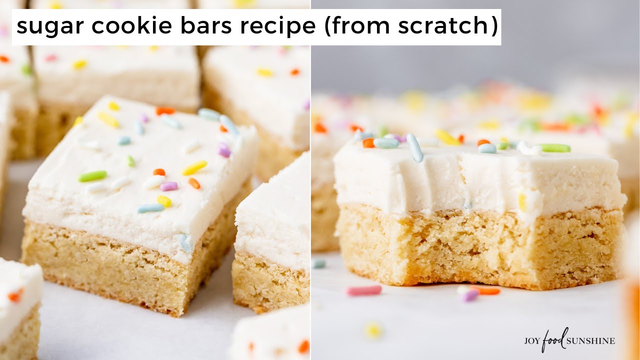 Sugar Cookie Bars Recipe (From Scratch)