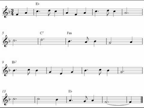 Alto saxophone sheet music video, Blow The Man Down, easy alto sax score