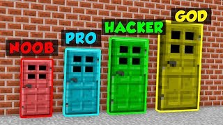 Minecraft NOOB vs. PRO vs. HACKER vs. GOD: DOORS in Minecraft! (Animation)