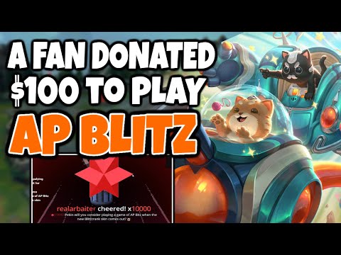 A Fan donated $100 to play AP Blitzcrank Mid with the NEW SKIN | Space Groove Blitzcrank