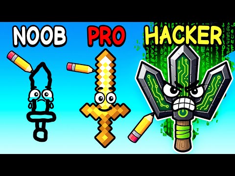 Noob VS Pro VS Hacker Sword in Blade Forge 3D