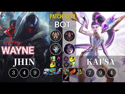 GRF Wayne Jhin vs Kai'Sa Bot - KR Patch 10.23