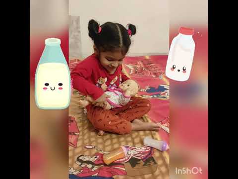 Yashashree pretend play with Baby Doll
