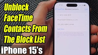 iPhone 15/15 Pro Max: How to Unblock FaceTime Contacts From The Block List