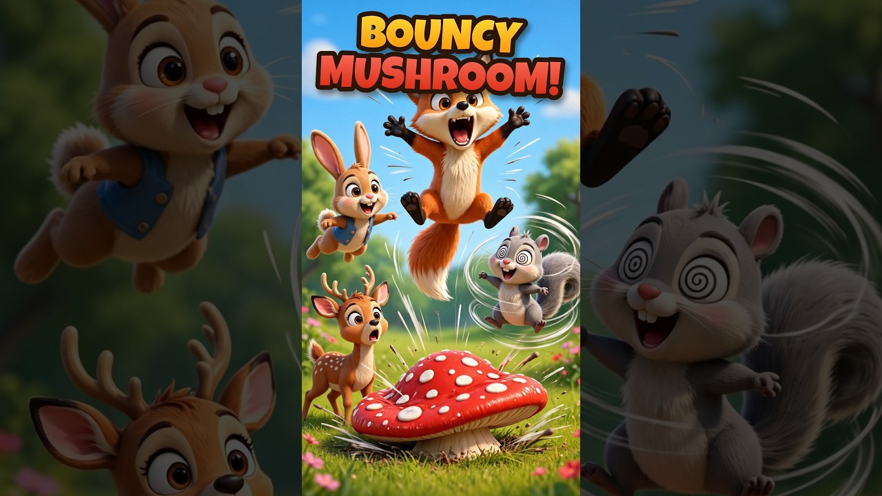 The BOUNCY Mushroom! 🍄😂 Wait for the Ending! #Shorts #funnycartoon #3danimation #boingtoons