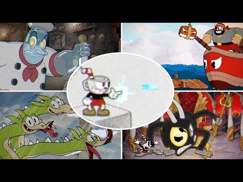 Cuphead All Bosses - Expert S-ranked | Peashooter Only | No Damage
