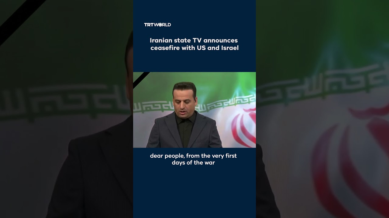 Video | Iranian state TV announces ceasefire