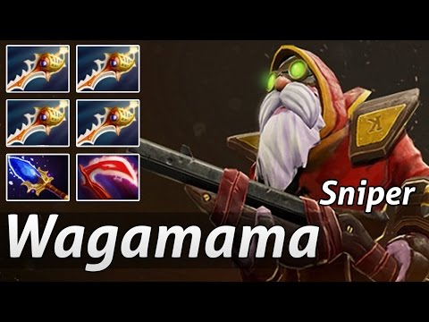 Sniper Build Scepter and 4 Rapiers by Wagamama Fun Game - Dota 2 Epic Moments