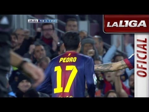 Gol de Pedro (3-1) en el Barcelona - Osasuna - HD