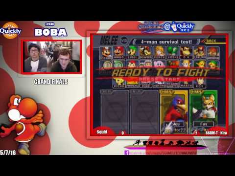 Quickly's 4 Grand Finals - Squid (Falco) vs SSBM-T | Kira (Fox)
